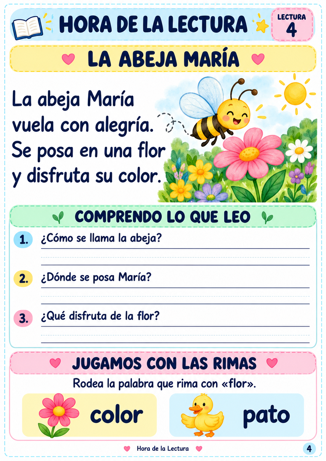 Página de muestra: La abeja María