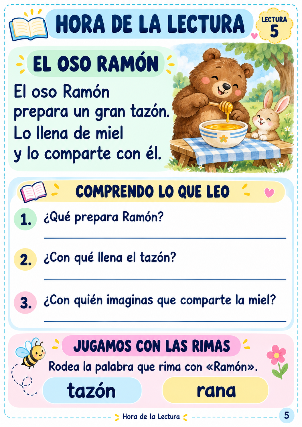 Página de muestra: El oso Ramón