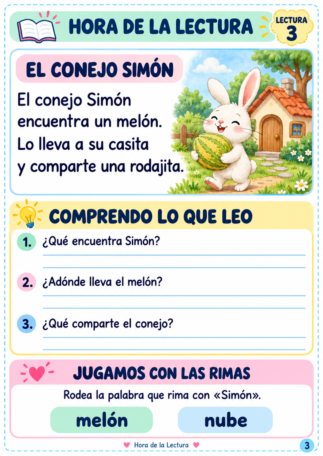 Página de muestra: El conejo Simón